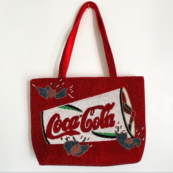 Coca Cola Beaded Vintage Purse - Picture 1 of 5